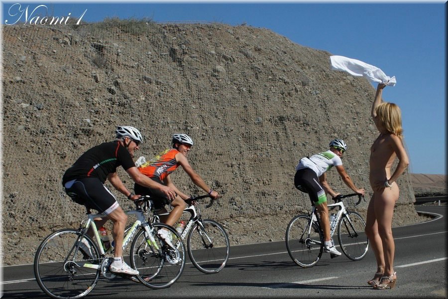 alberto contador en entrainement a Grande Canaris photo exhibitionniste